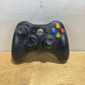 Microsoft Xbox 360 Wireless Controller Black OEM‎ Genuine Model 1403 Tested